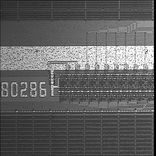 The type marking on the layout, with PLAs above and below.
